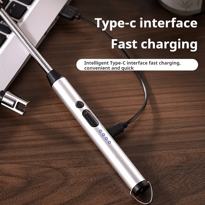 360° Outdoor Kitchen Lighter – USB Rechargeable with Flexible Elbow 🔥