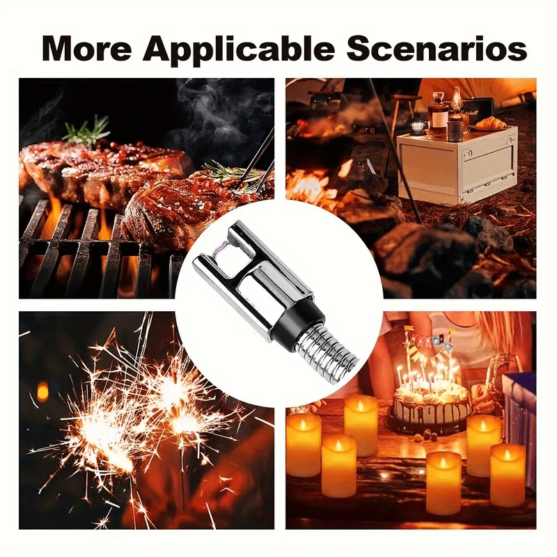 360° Outdoor Kitchen Lighter – USB Rechargeable with Flexible Elbow 🔥