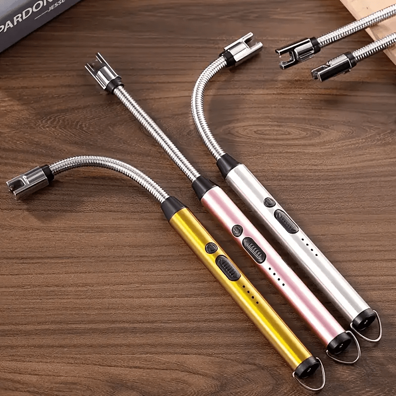 360° Outdoor Kitchen Lighter – USB Rechargeable with Flexible Elbow 🔥