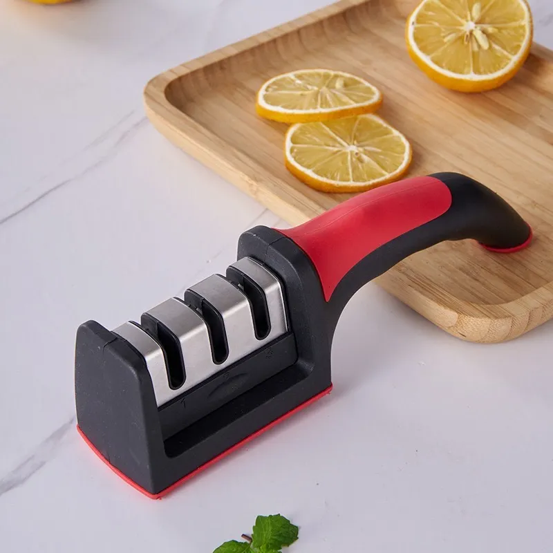 3-in-1 Knife Sharpener & Peeler – 3-Stage Tool for Kitchen, Meat & Fruit Knives