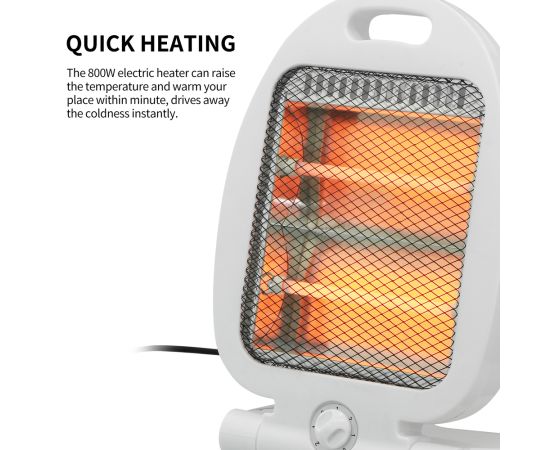 🔥 Electric Quartz Mini Room Heater – 2 Tubes | 400W–800W Adjustable Power