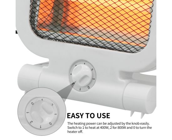 🔥 Electric Quartz Mini Room Heater – 2 Tubes | 400W–800W Adjustable Power