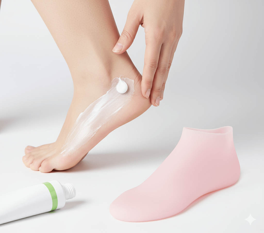 Buy 1 Pair + Get 1 Pair FREE = 4 Pcs Silicone Moisturizing Heel Socks