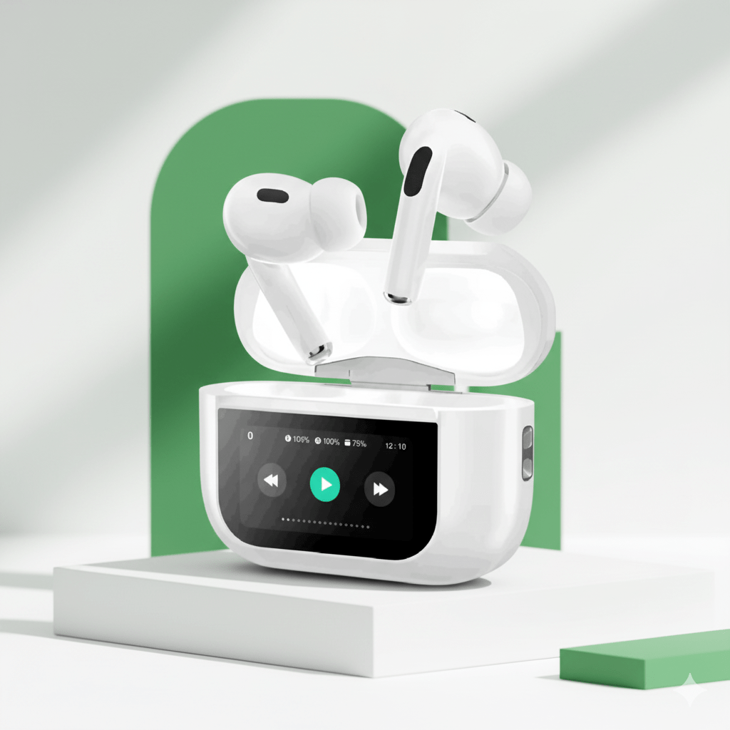 Wireless AirPods with Smart Screen Display Case