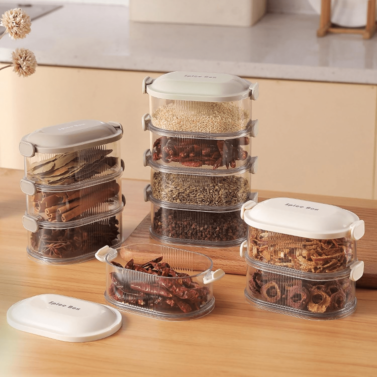 Multi-Layer Seasoning Organizer – Smart Spice Storage for Cooking 🧂