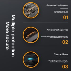 🔥 Mini Electric Heater – Portable 380W Smart Air Fan for Home &amp; Office