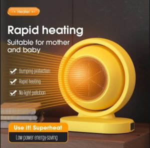 🔥 Mini Electric Heater – Portable 380W Smart Air Fan for Home &amp; Office