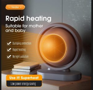 🔥 Mini Electric Heater – Portable 380W Smart Air Fan for Home &amp; Office